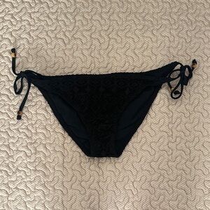 Reef Black Lace Bikini Bottom with Tie Sides